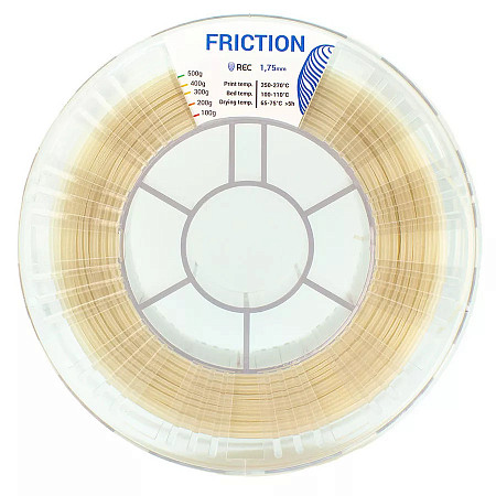 FRICTION (PA12+GF12) пластик REC 1,75 мм, натуральный (500 г)